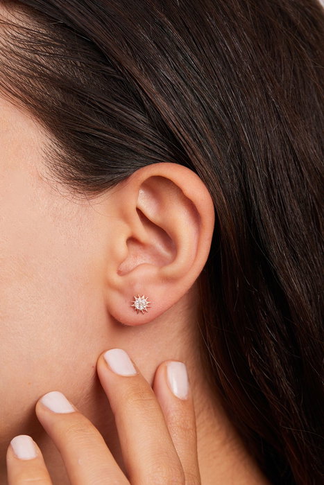 Heliophilia Silver Pendientes de Plata de Ley 925 Rosa ELKMD50590R